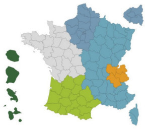 Carte de France references Protectas conseil et audit en assurance